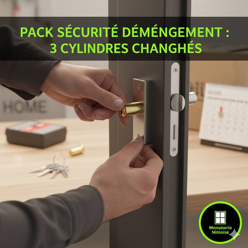 Pack sécurité déménagement à Nîmes avec changement de cylindres