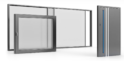 Grande baie vitrée coulissante en aluminium